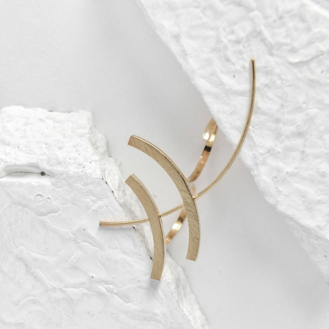 Tohu Ring | Gold Finish Jewellery | Brass | Artisanal | Sustainably Crafted | Bespoke