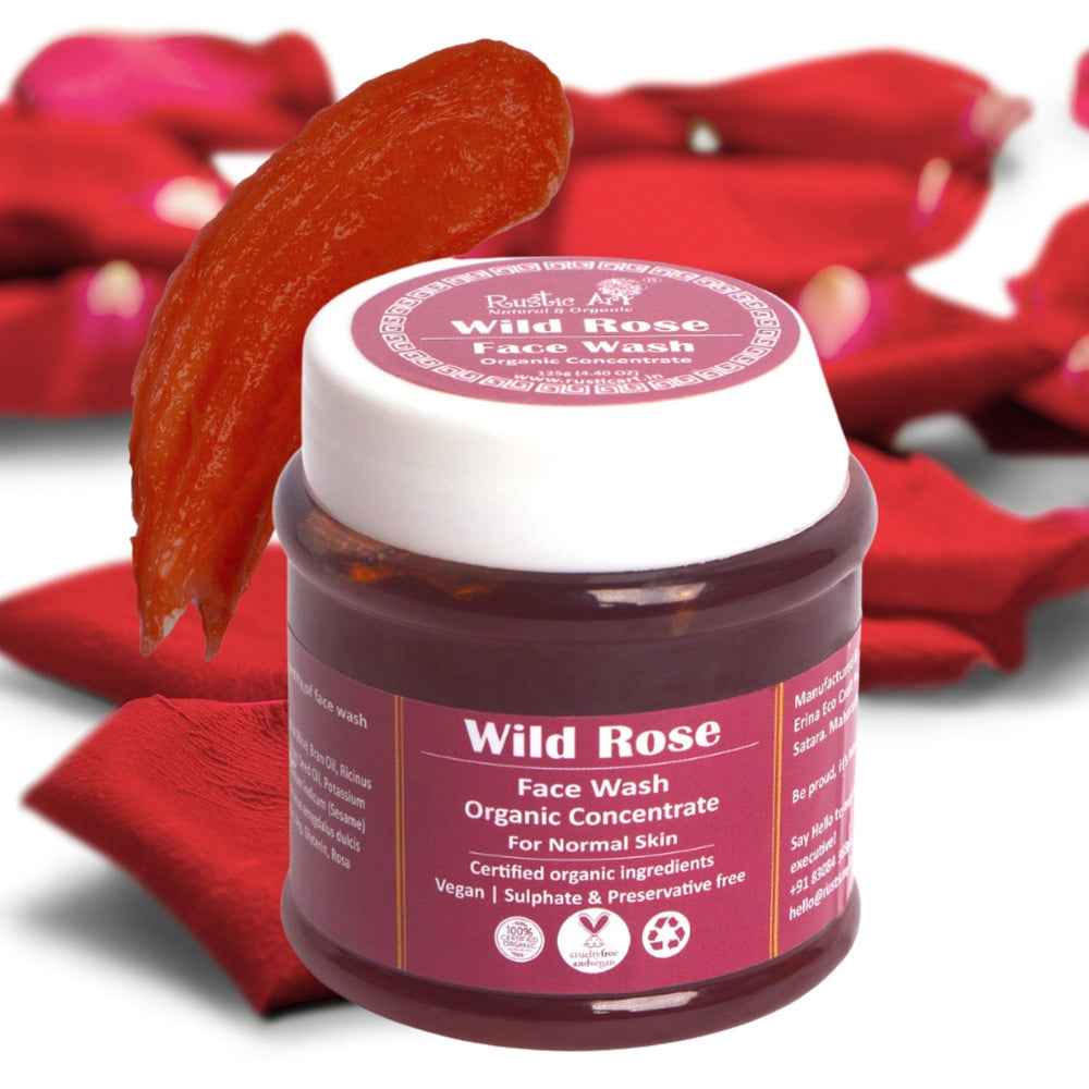 Wild Rose Face Wash Concentrate | Floral Fragrance | Hydrating-Refreshing | Vegan-Organic