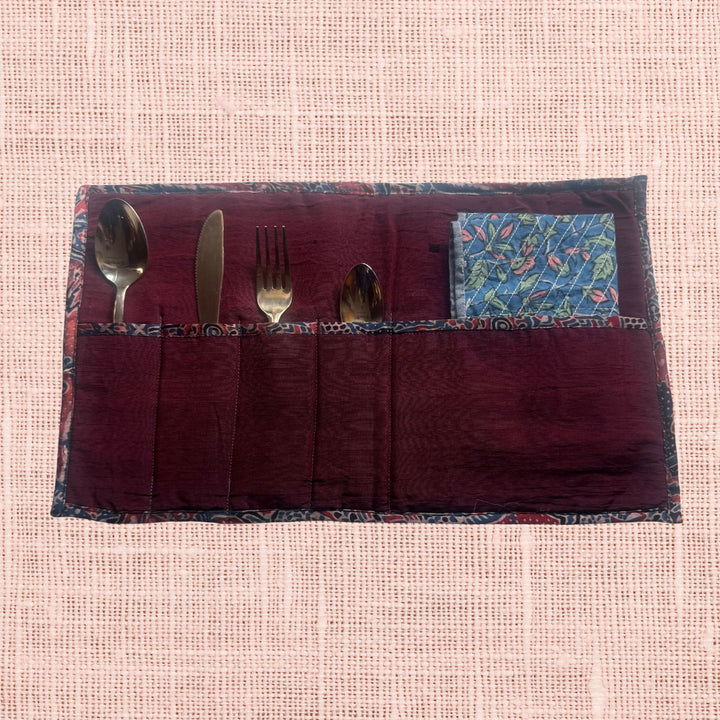 Collage Pattern Cutlery and Napkin Cover | Hand-Crafted