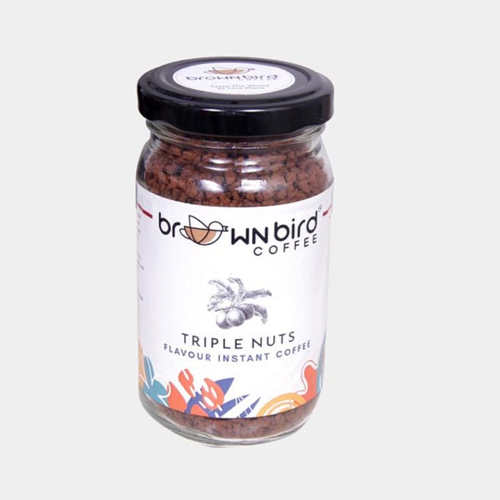 Triple Nuts Instant Coffee Powder | Gluten Free | Medium Roast | Malty & Toasted