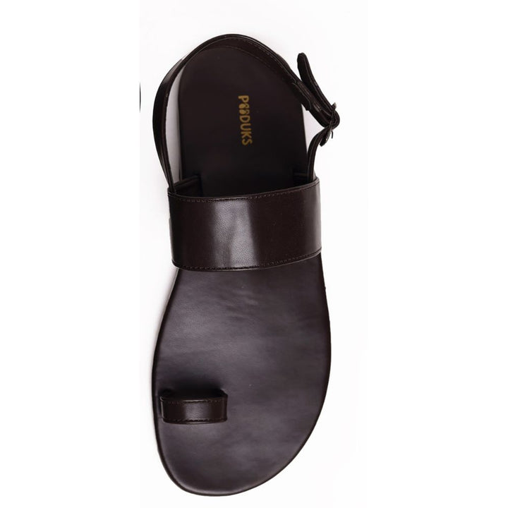 Comfy Black Flat Sandal for Men | Sharp & Timeless Design | Eco Conscious