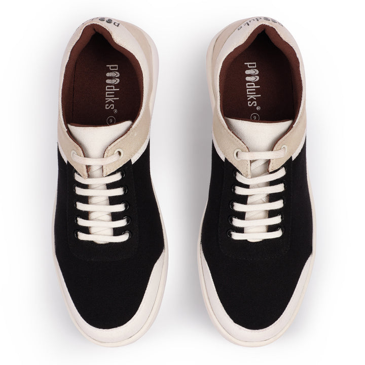 Black & Beige Sneakers | Made of Recycled PET Bottles | Water Repellent