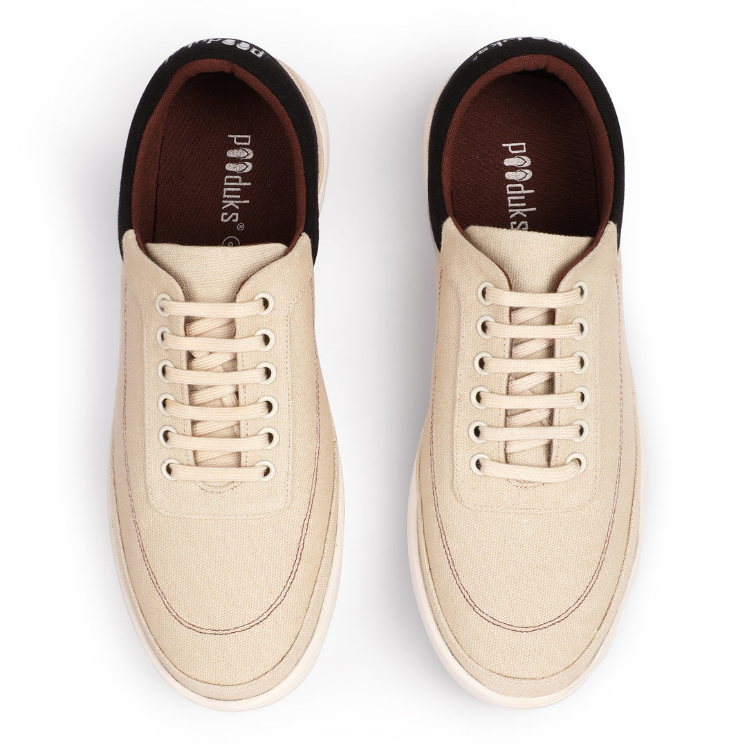 Beige Sneakers | A Sustainable Bliss | Comfy Heel Support | Water Resistant