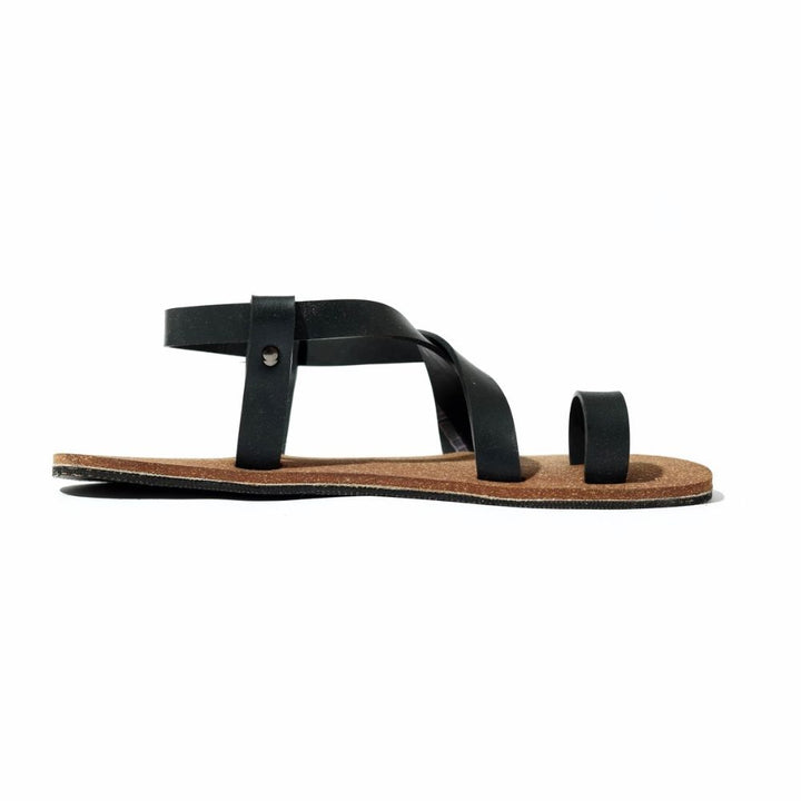 SKO Cork Sandals | Made of Recycle Tyre Tube Rubber | Unisex | Black & Brown