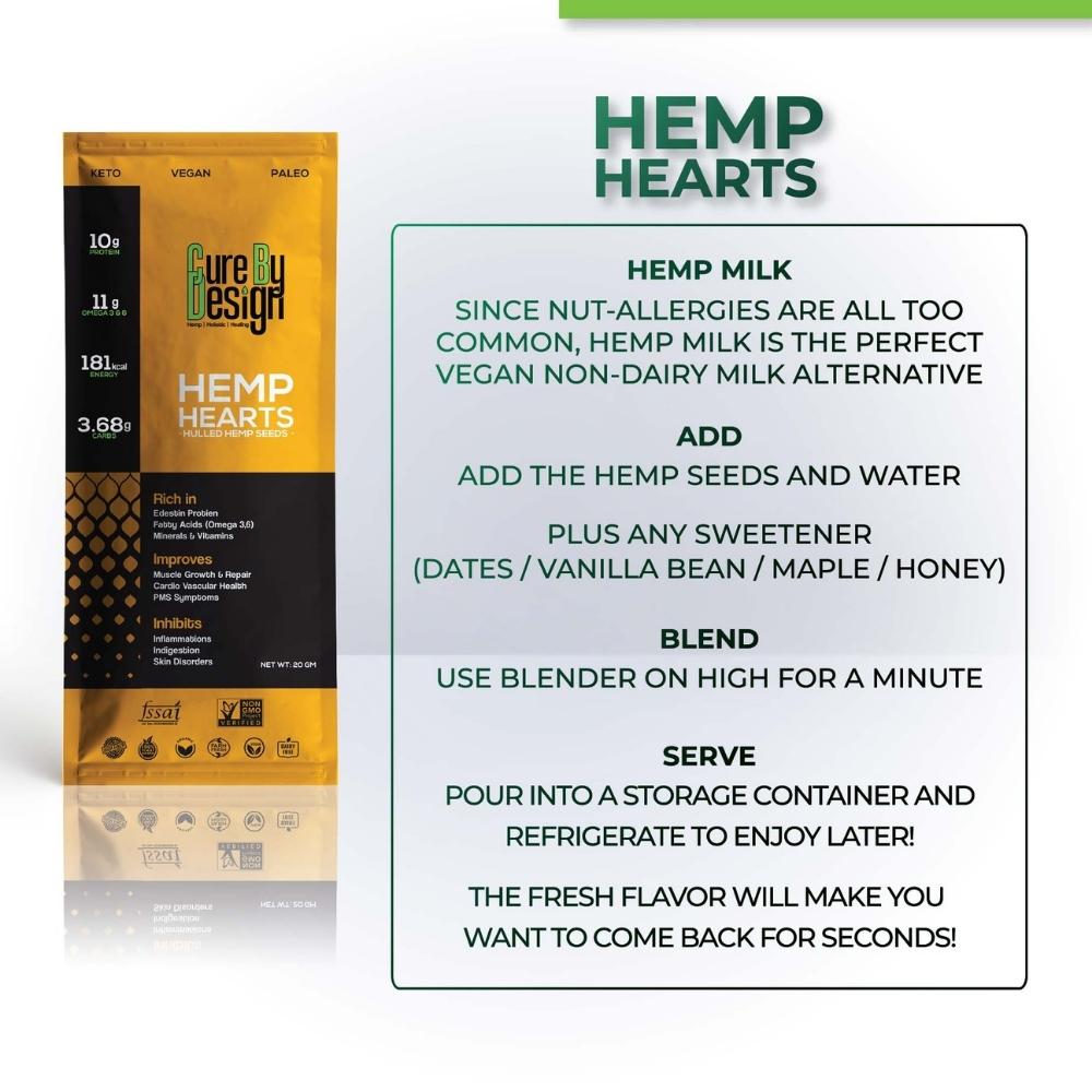 Hemp Hearts | Hulled Hemp Seeds | Protein Rich | Omega 3 & 6 | 50 GM