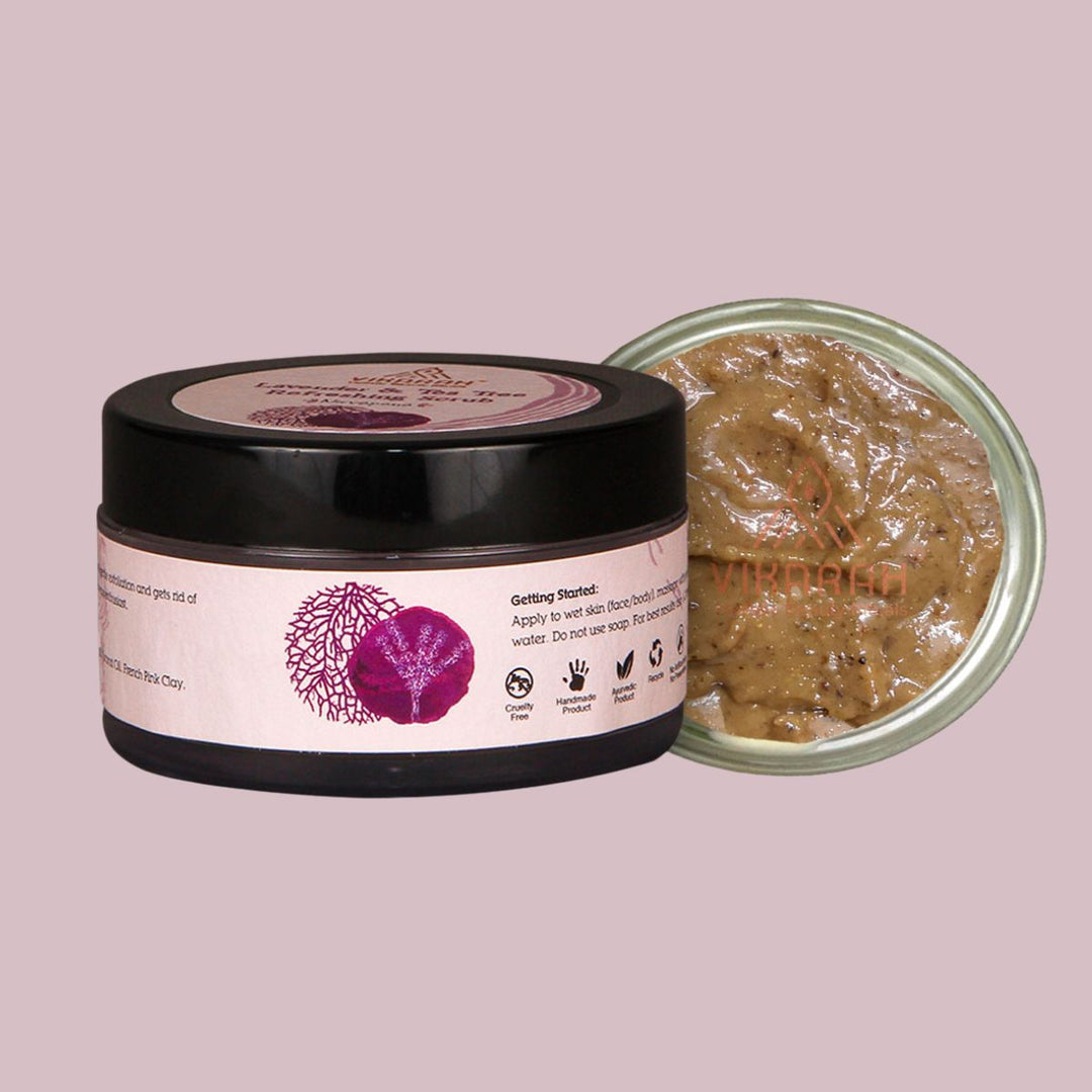 Lavender & Tea Tree Refreshing Scrub | Acne Prone & Oily Skin | Natural | 40 GM