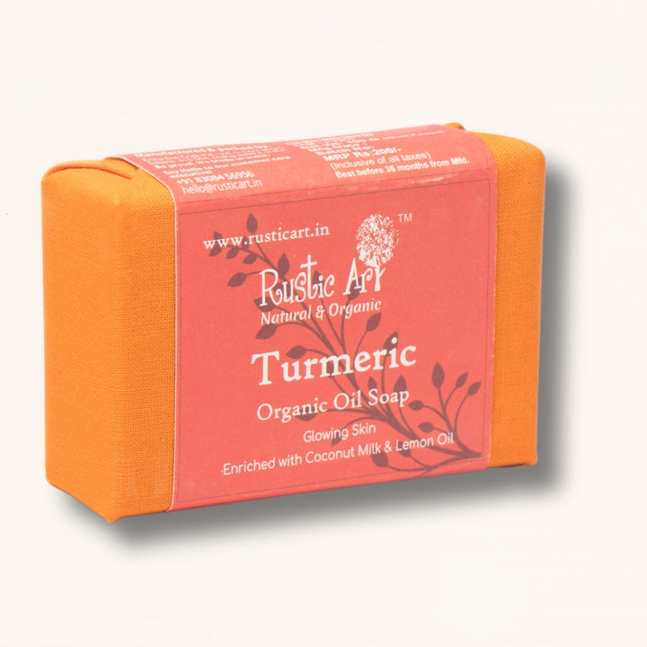 Turmeric Soap | Natural-Organic | Glowing Skin | Coconut Milk and Lemon Oil | 100 GM