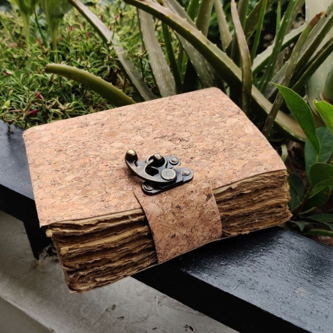 Handmade Cork & Recycled Paper Journal | Eco-Friendly | Sustainable | Jumbo