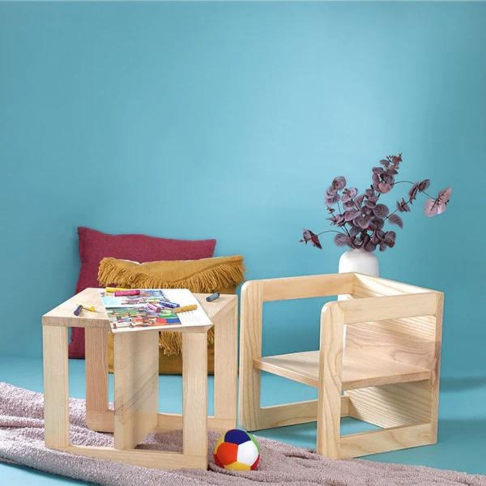 Petit Cube Kids Chair | Canadian Ash Wood | Hand-Crafted