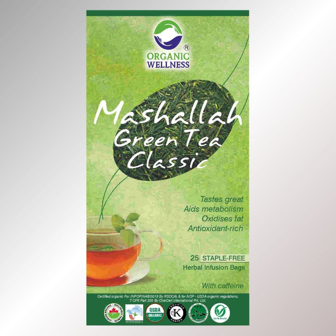 Mashallah Green Tea Classic | Refreshing & Nurturing | Organic | 25 Tea Bags