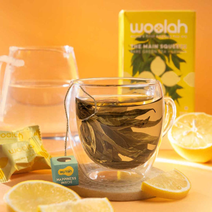 Rare Green Tea With Lemon | Bagless Tea Dips | Organic Whole Leaves | Exotic Taste