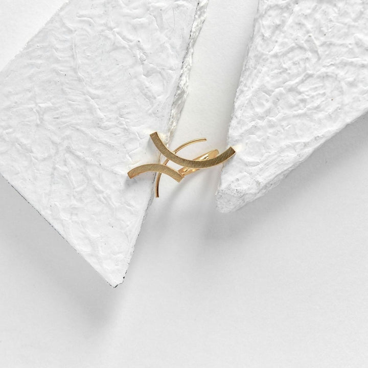 Eke Ring | Gold Finish Jewellery | Brass | Contemporary | Sustainably Crafted