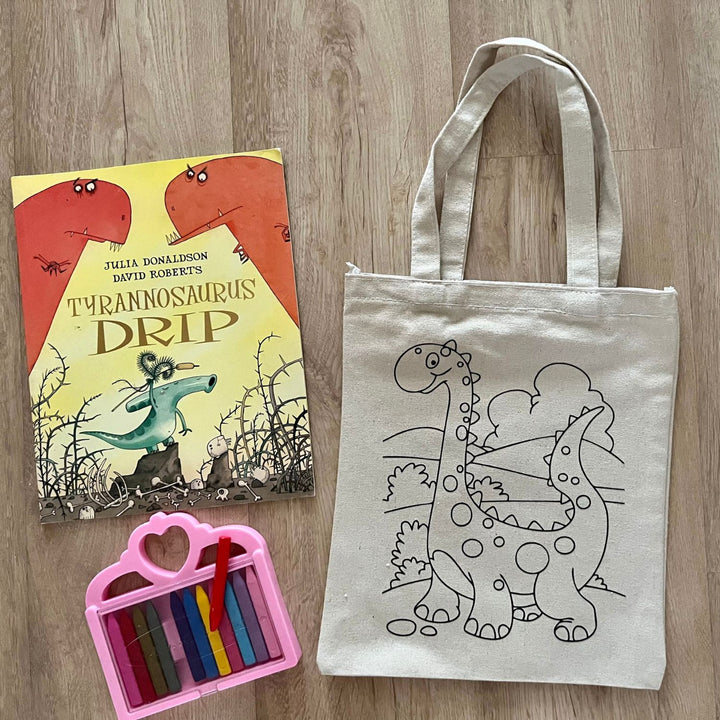 Little Dinosaur Tote Bag | DIY Activity | Birthday Return Gift | Eco-Friendly