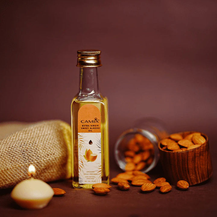 Cold-Pressed Sweet Almond Oil | Pure and Organic | Good For Hair & Skin | 100 ML