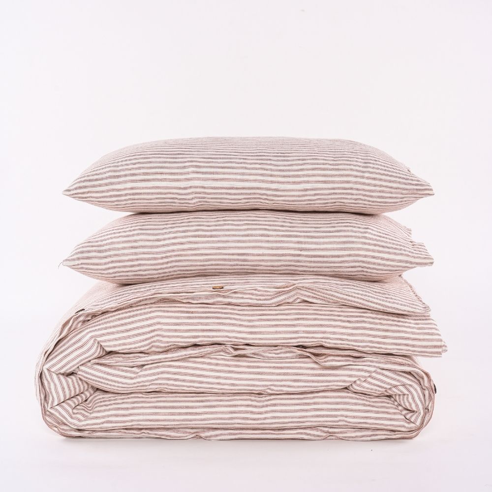 Sea Pink Diver Cover Set | Sustainable Organic and Soft Linen | Easy Care