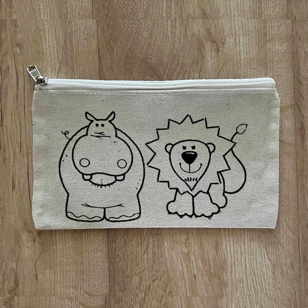 Lion & Hippo Pouch Bag | DIY Activity | Birthday Return Gift | Eco-Friendly