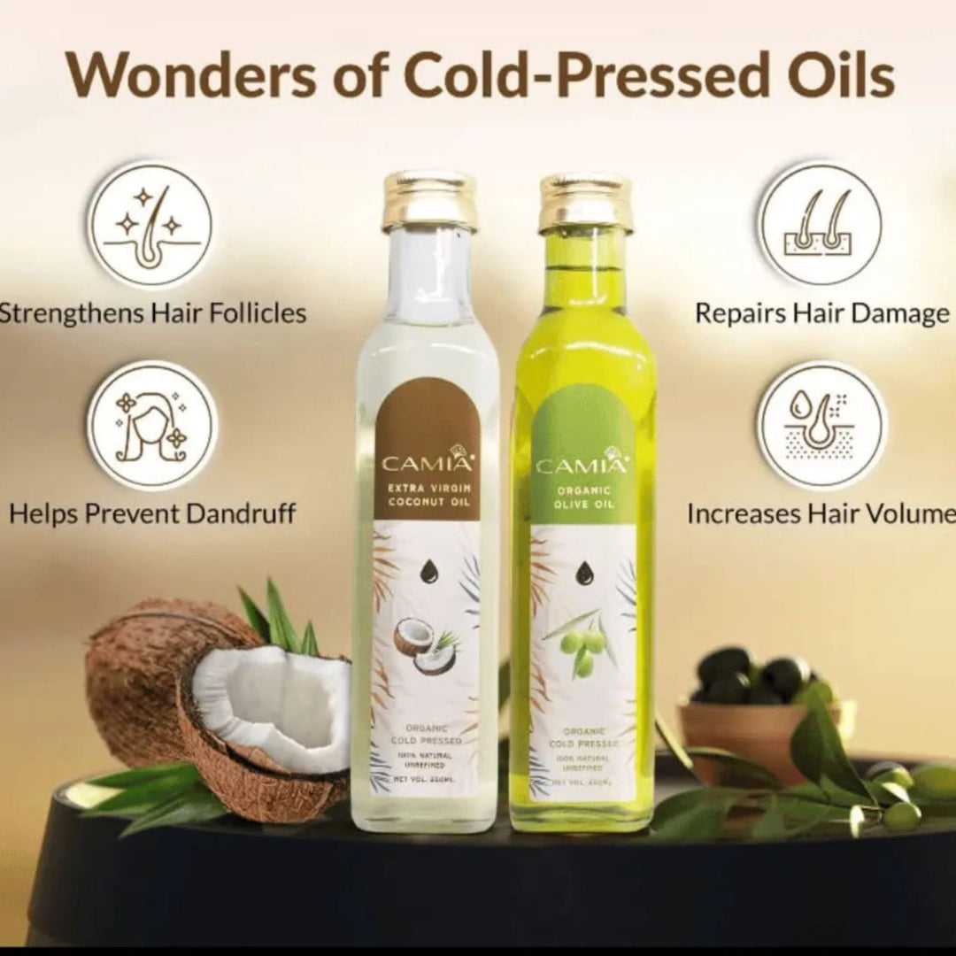 Cold-Pressed Olive Oil | 100 Percent Organic | Skin and Hair Nourishing | 250 ML