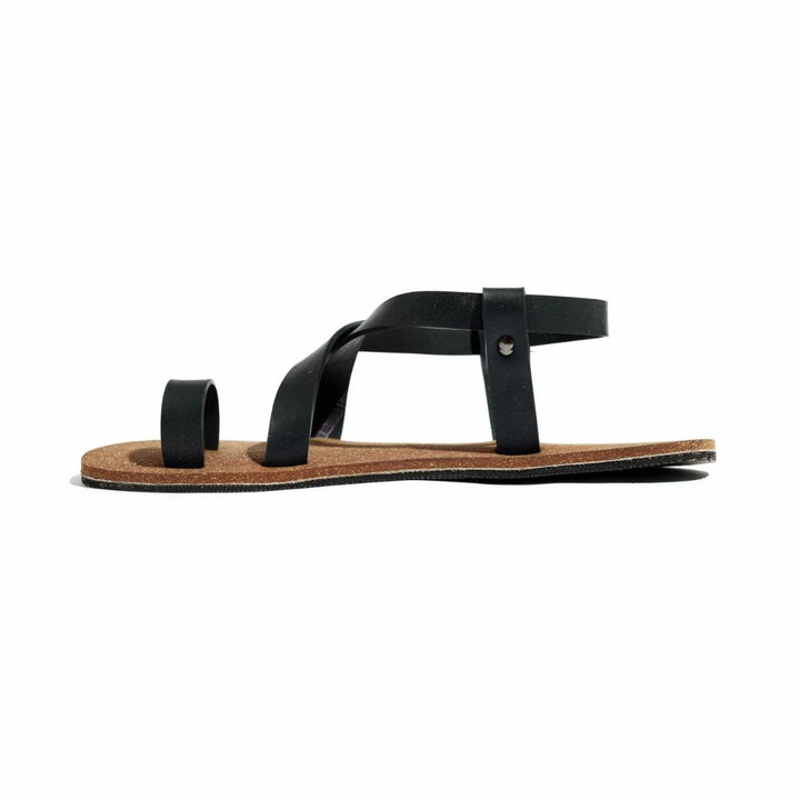 SKO Cork Sandals | Made of Recycle Tyre Tube Rubber | Unisex | Black & Brown