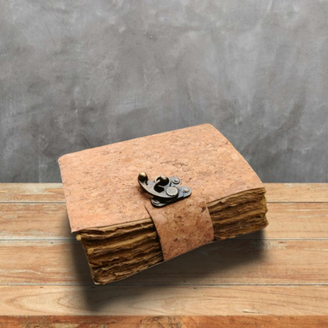 Handmade Cork & Recycled Paper Journal | Eco-Friendly | Sustainable | Jumbo