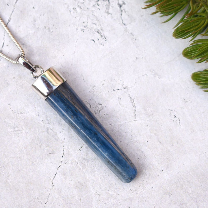 Blue Pendant | Healing Semi Precious Kyanite Stone | Minimally Designed