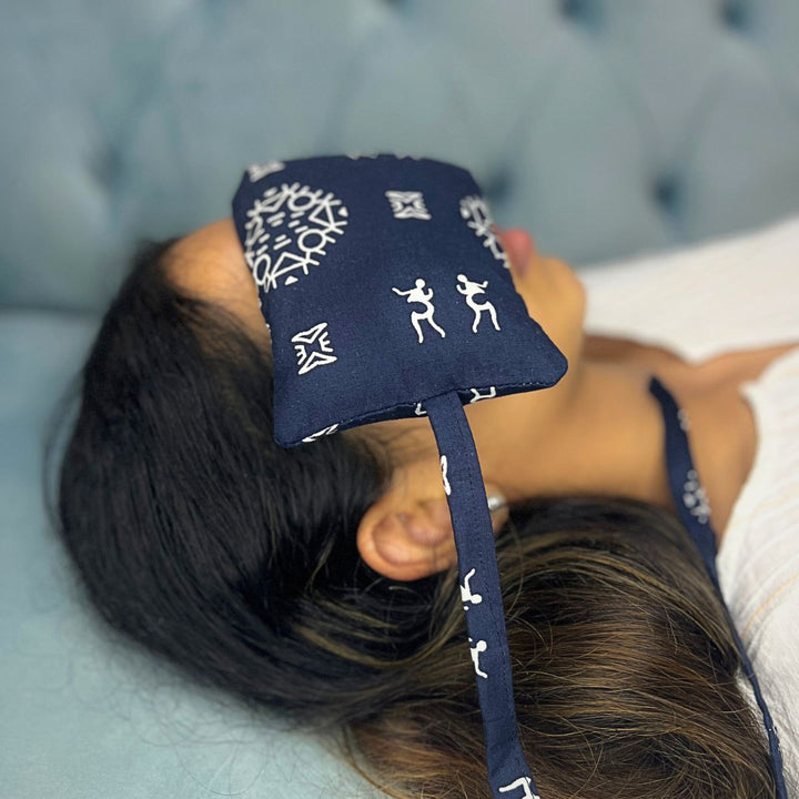 Eye Pillow | Relaxation | Detox Essentials | Buckwheat Hull Filling | Navy Blue 