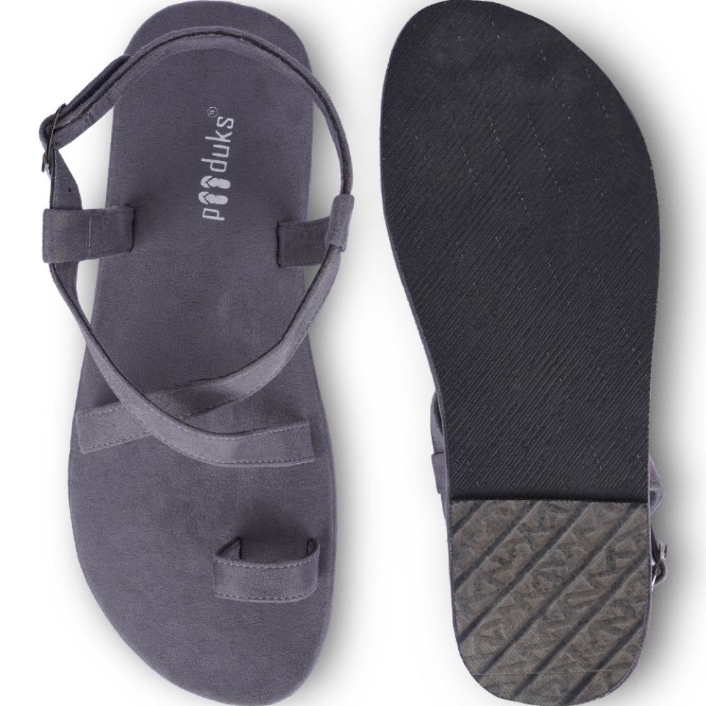 Sky Grey Super Classy Flat Sandal For Men | Consciously Crafted by Hands