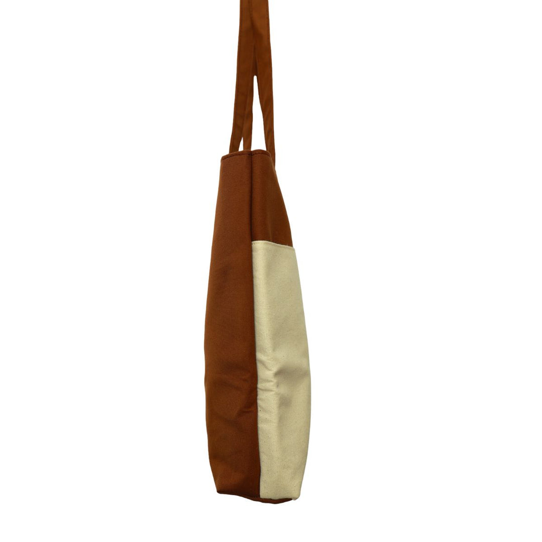 Dual Shade Shopper Tote Bag | Cotton Canvas | Hand-Crafted | Sustainable