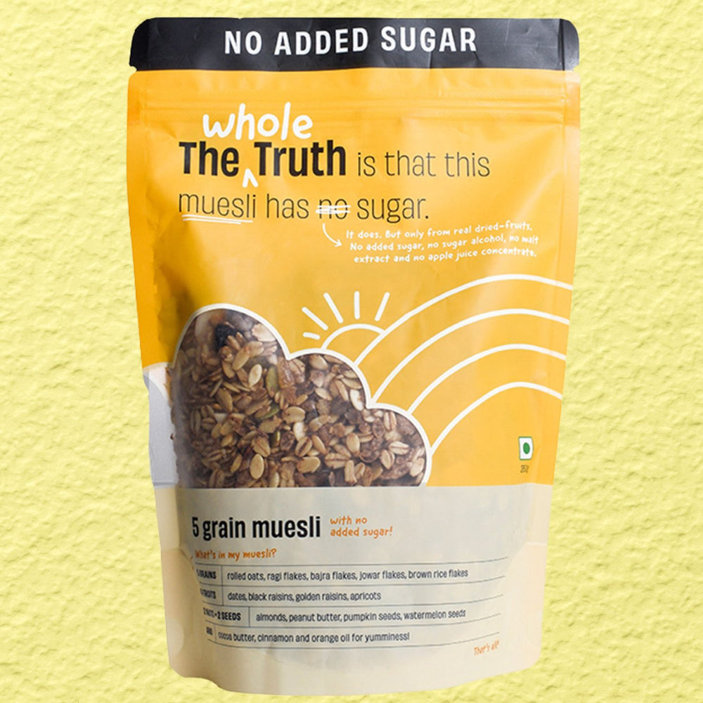 Five Grain Muesli Combo | No Added Sugar | Healthy Breakfast | Pack of 2