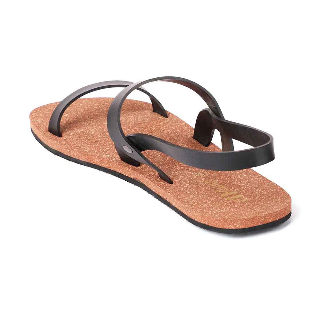 Slingback Cork Waterproof Brown Sandals Brown | Flats for Women | Vegan