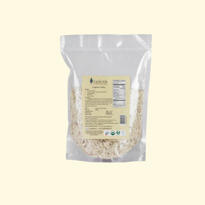 Organic Poha (Flattened Rice) | Guilt-Free Wholesome Meal | Pack Of 500 GM