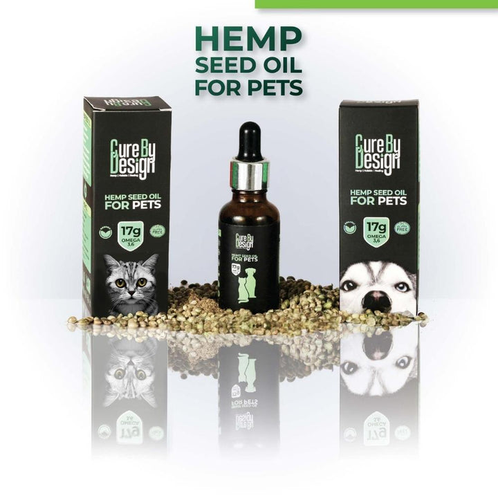 Cold Pressed Hemp Seed Oil For Pets | Omega 3, 6 and 9 | Plant Based | 30 ML