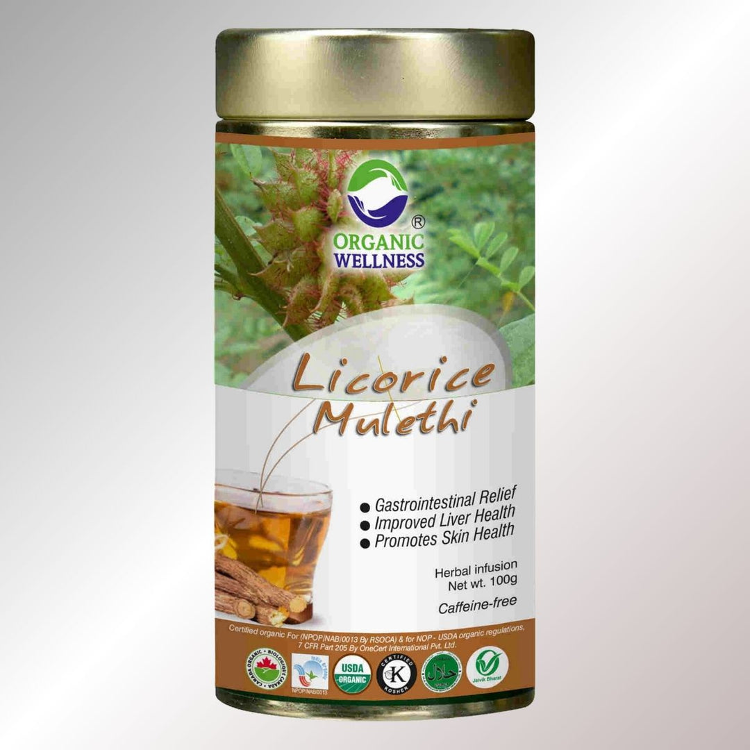 Licorice Root Tea | Naturally Sweet | Organic Caffeine-Free Drink | 100 GM Tin Pack