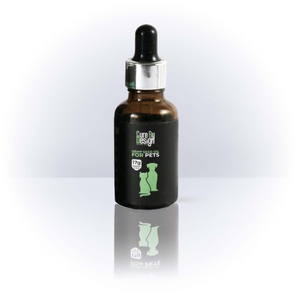 Cold Pressed Hemp Seed Oil For Pets | Omega 3, 6 and 9 | Plant Based | 30 ML