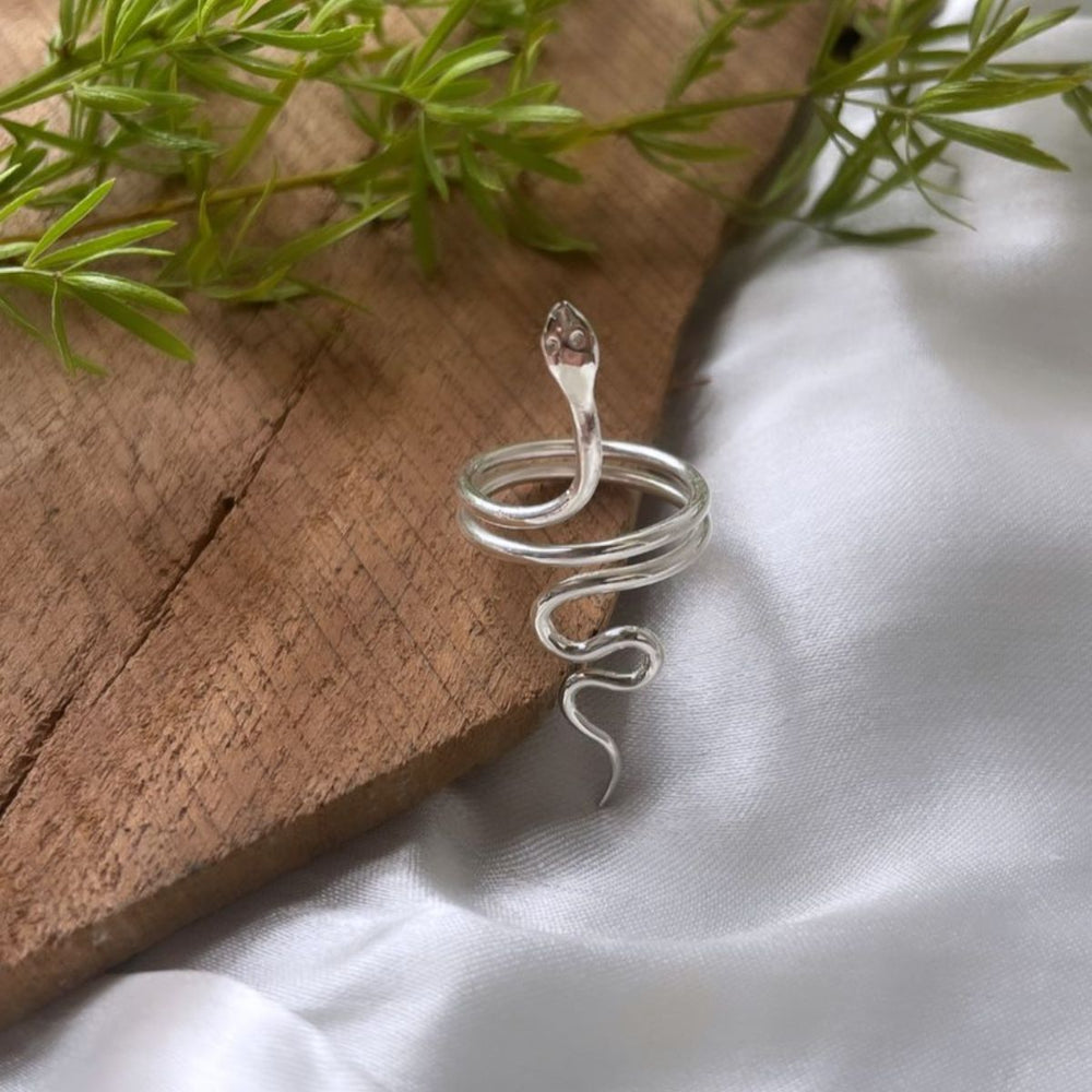 Serpentine Ring | Unique Silver Jewellery | Hand-Crafted | Dramatic Design