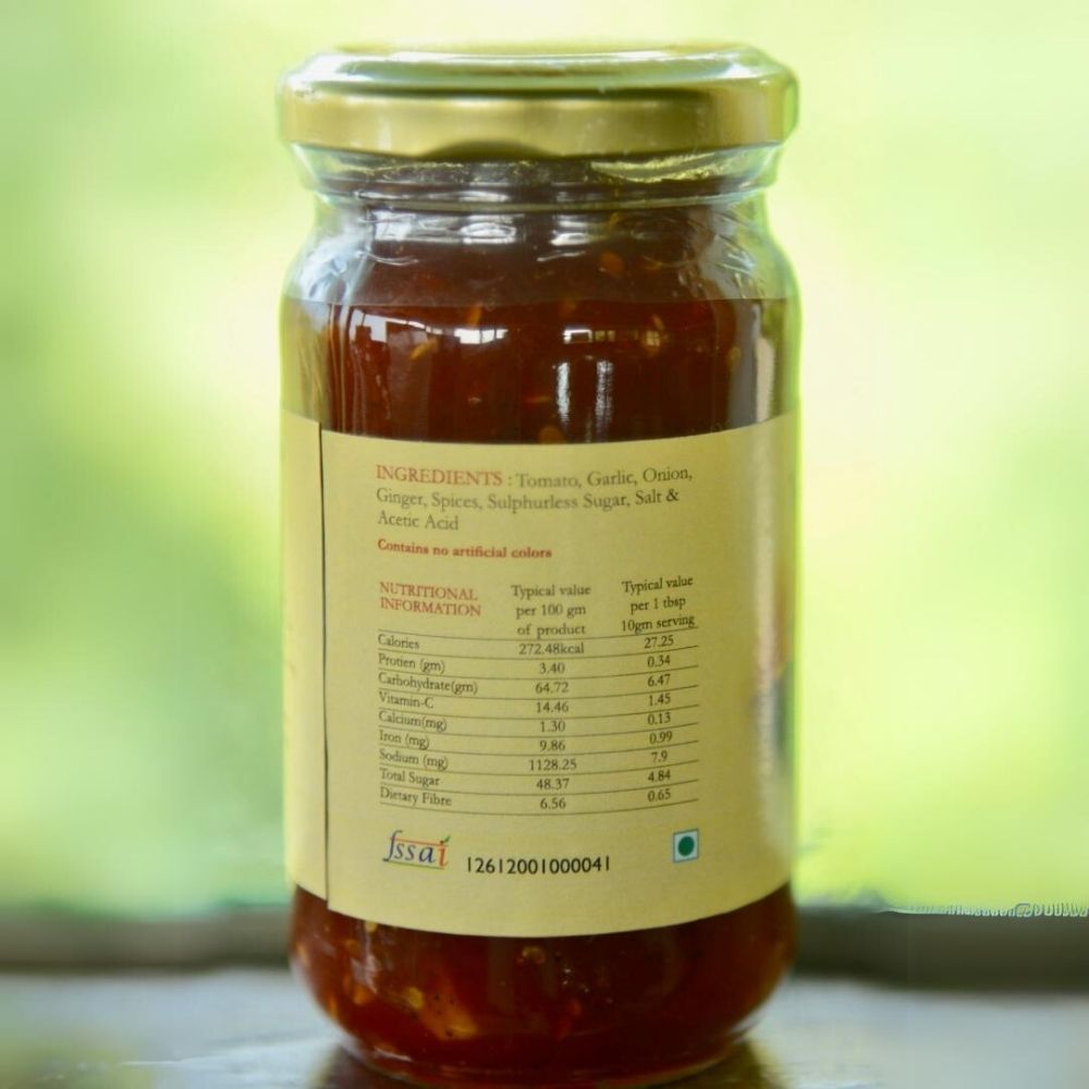 Tangy Tomato Chutney | A Great Condiment | Fresh From Himalayan Farm | Tangy and Sweet Flavour | 250 GM Bottle 