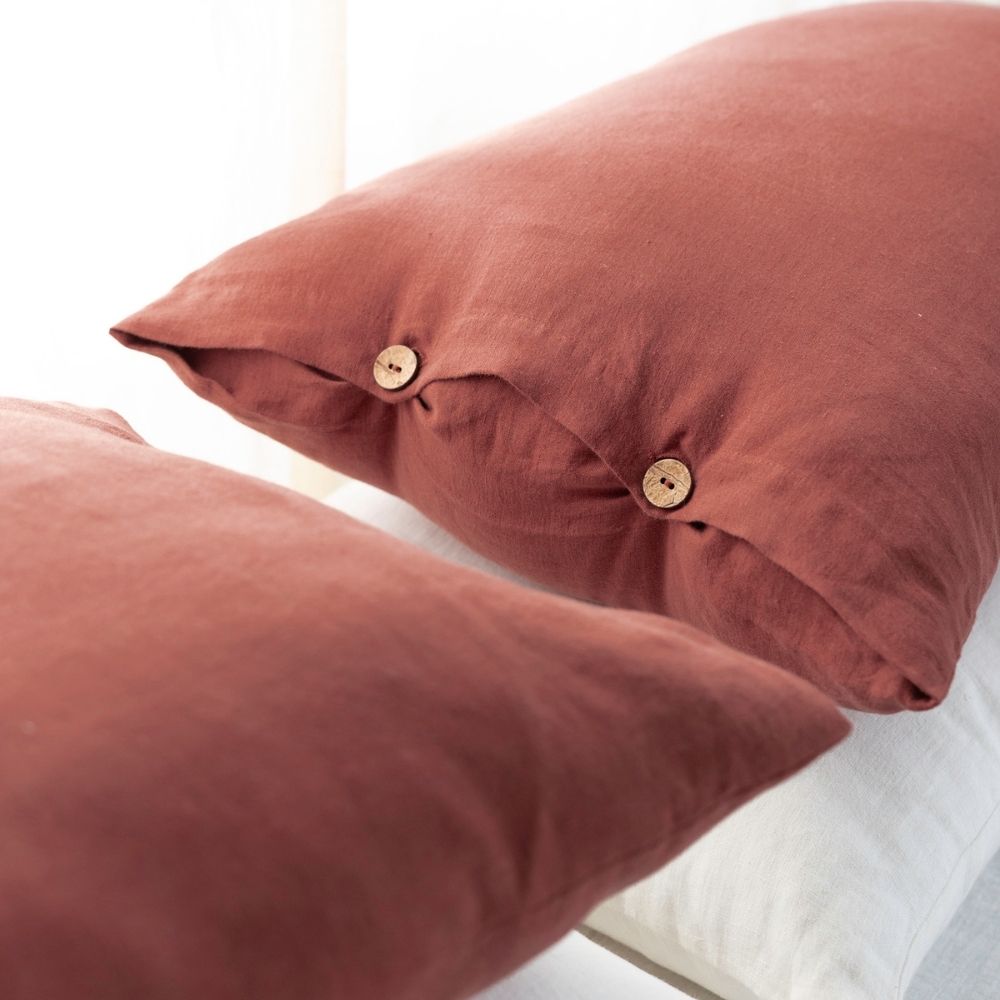 Mud Brown Linen Duvet Cover Set | Sustainable | Comforting & Easy Wash