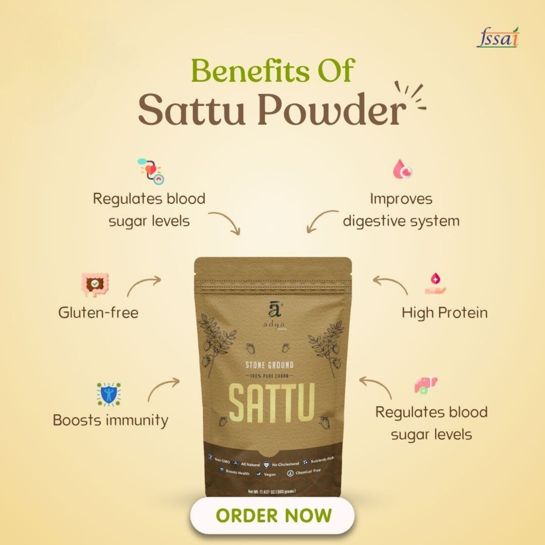 Sattu | Roasted Channa Flour | Gluten Free | Protein Rich Healthy Powder