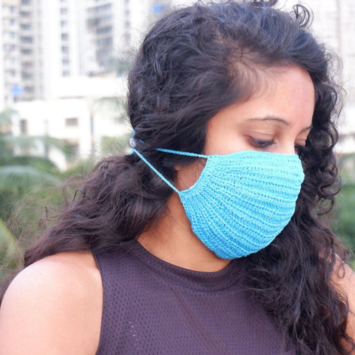 Handmade Crochet Face Mask | Cotton | Eco-Friendly | Strap Tease