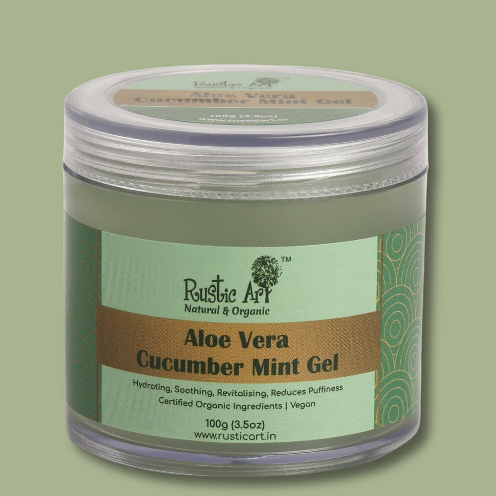 Aloe Vera Cucumber Mint Gel | Hydrating, Soothing, Revitalising | For All Skin 