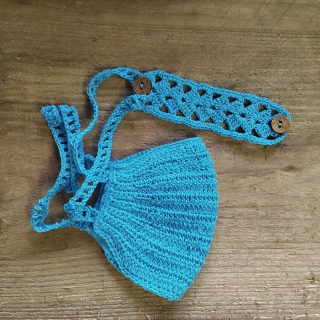 Handmade Crochet Face Mask | Cotton | Eco-Friendly | Strap Tease