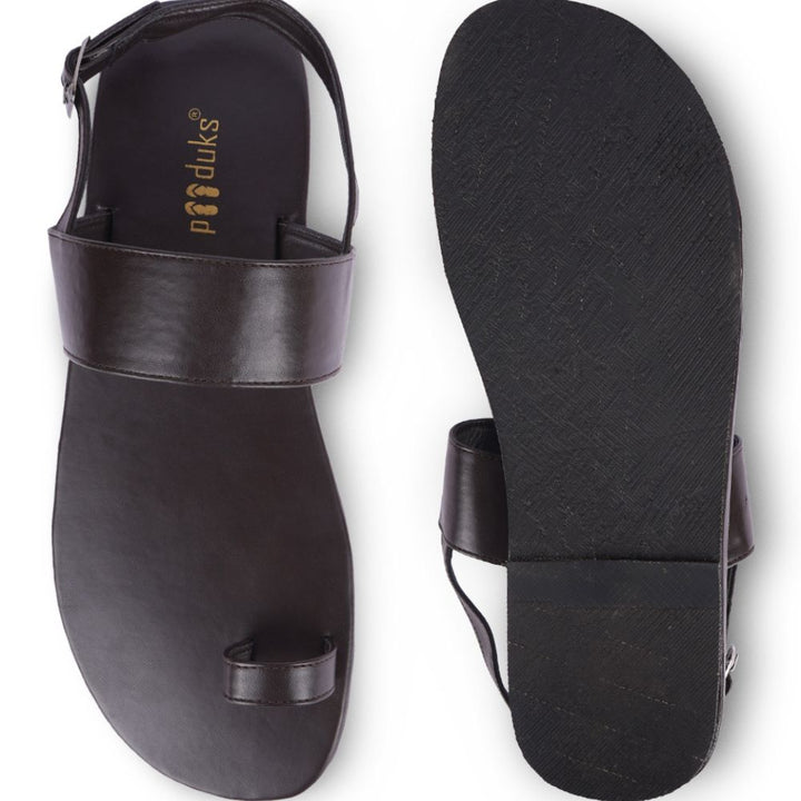 Comfy Black Flat Sandal for Men | Sharp & Timeless Design | Eco Conscious