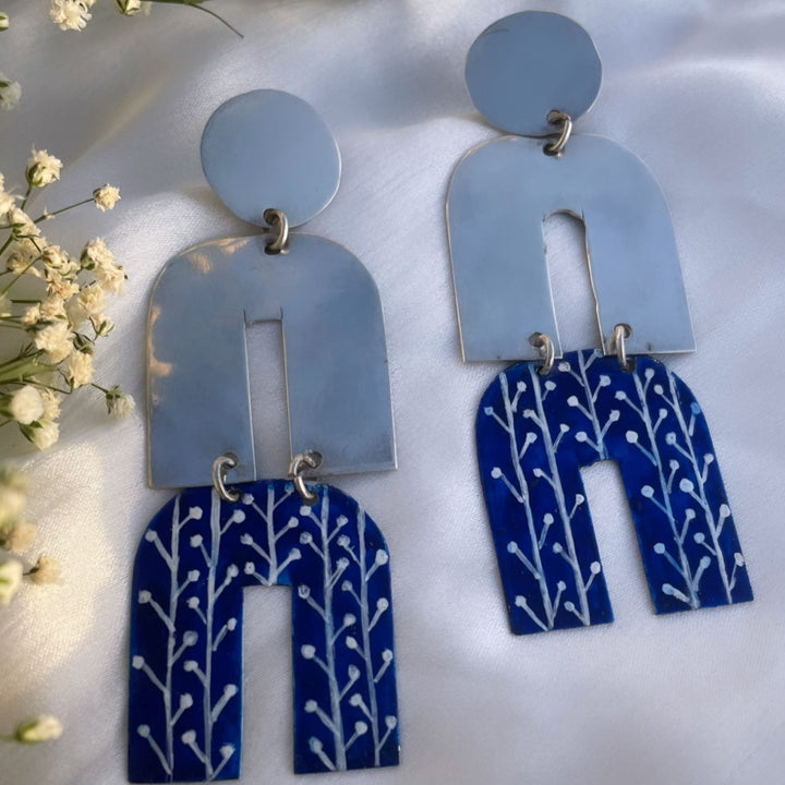 Horseshoe Earrings | Silver Jewellery | Hand Painted | Art Inspired Design