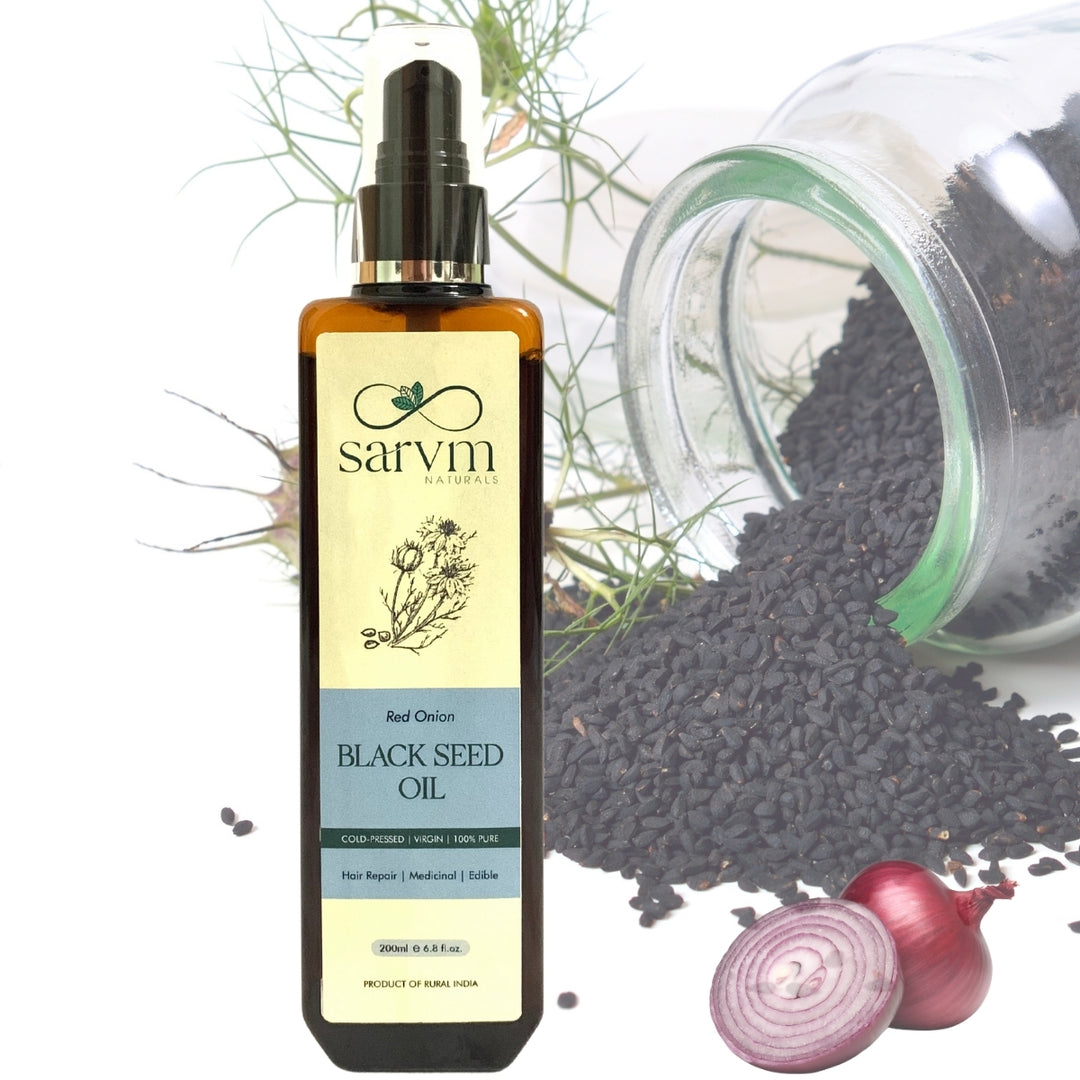 Red Onion Black Seed Oil | Cold Pressed | Therapeutic Benefits | Skin & Hair Care