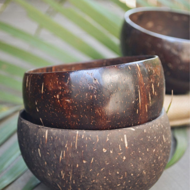 Handcrafted Coconut Bowls | Recycled Coconut Shells | Eco-Friendly | Set Of 2