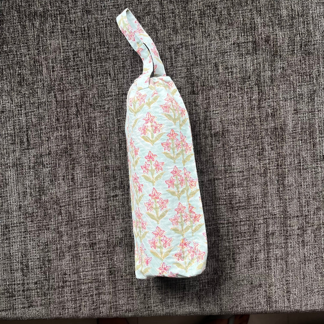 Cotton Cover Bag for Bottle | Lunch Box And Travel Accessory | Green