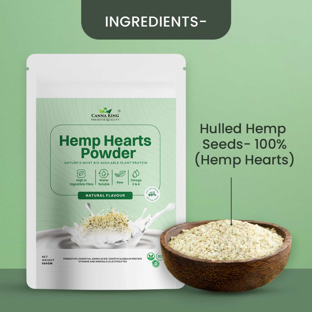 Hemp Heart Protein Powder | Unflavoured | Protein-Rich | Unsweetened | Water Soluble