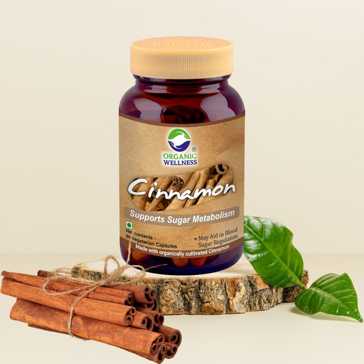 Cinnamon Supplements | Organic | 100 % Vegan | Controls Sugar Levels | Digestive Health | 90 Capsules