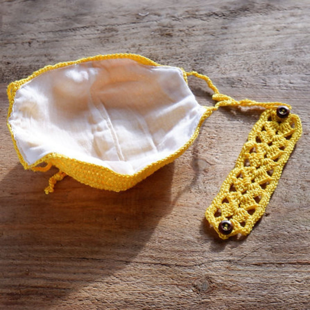 Handmade Crochet Face Mask | Cotton | Eco-Friendly | Strap Tease