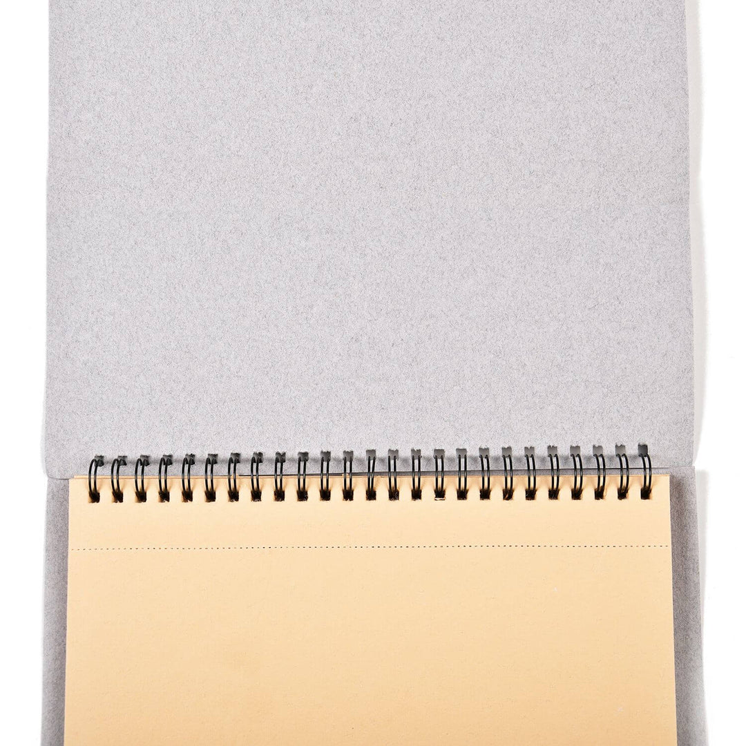 Handmade Paper Sketch Book | Acid-Free & Tree-Free Paper | 13" x 9" Beige