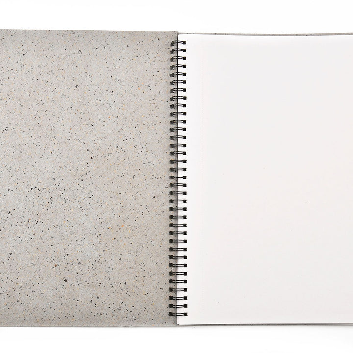 Handmade Paper Sketch Book | Acid-Free & Tree-Free Paper | 17" x 12" White